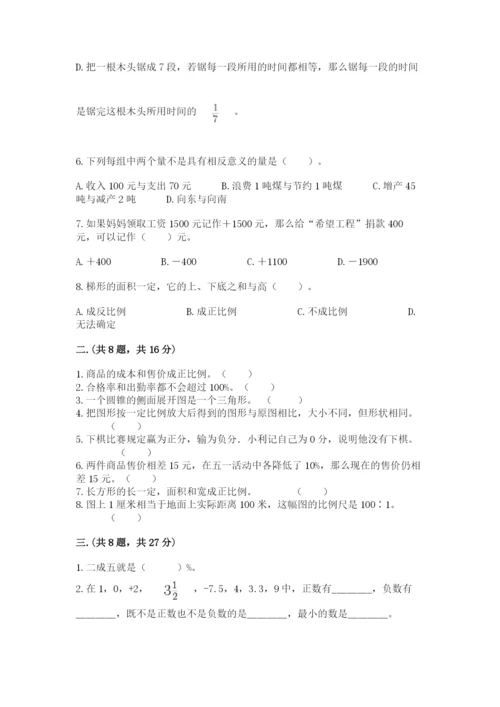 小升初数学综合练习试题（必刷）.docx