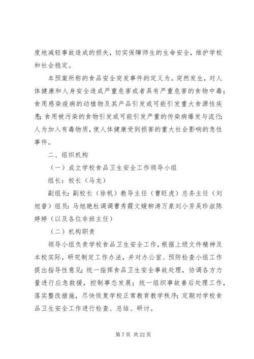 花溪村食品卫生安全应急预案.docx