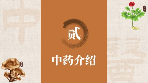 黄色系简约中国风中医药培训PPT模板