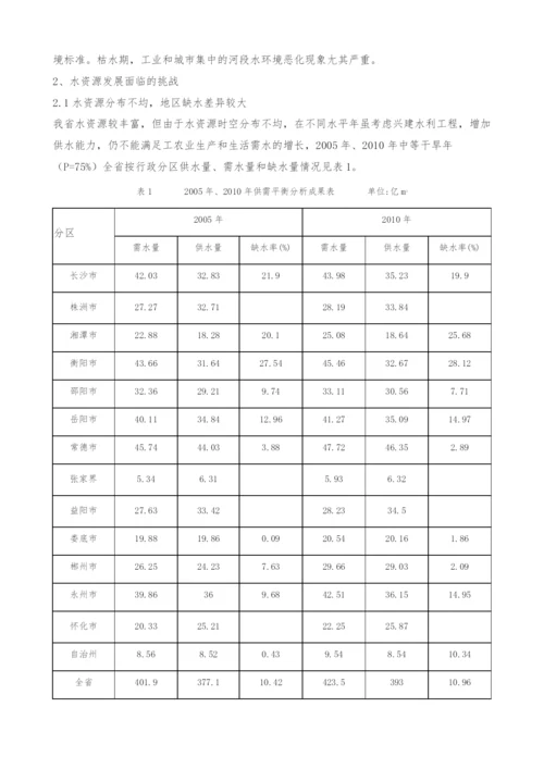 湖南省水资源持续开发利用探讨.docx