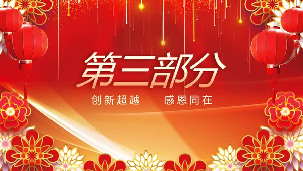 红色喜庆员工生日会生日派对动态PPT模板