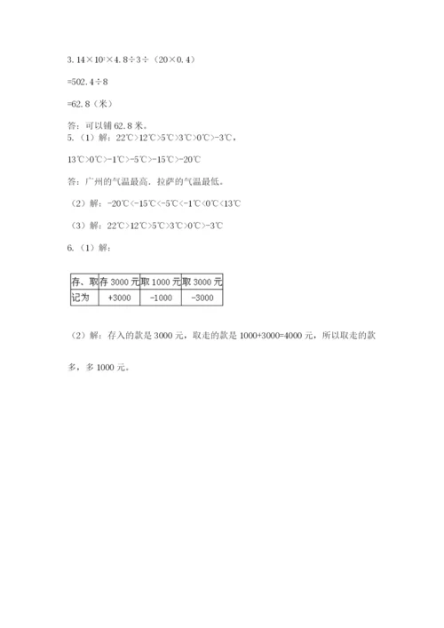 小升初数学综合模拟试卷及参考答案（模拟题）.docx