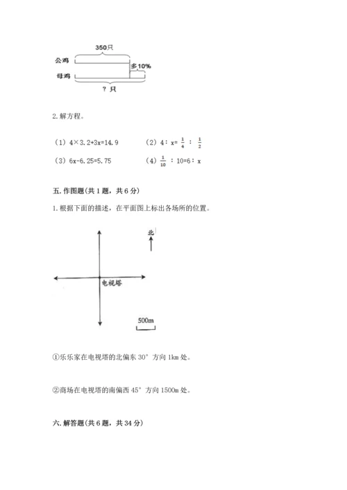 人教版六年级下册数学期末测试卷含答案（巩固）.docx