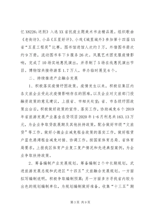 文体广旅局XX年上半年工作总结及下半年工作计划.docx