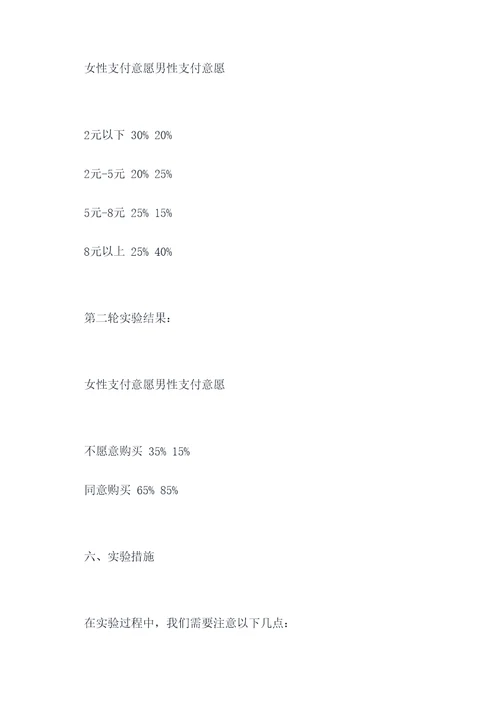 微光经济学实验报告