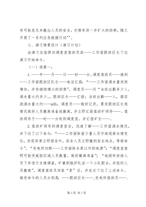 碱沟煤矿水灾事故应急演练计划 (2).docx