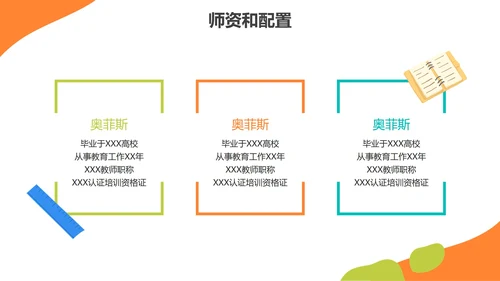 卡通活泼实景课后教育机构介绍PPT模板