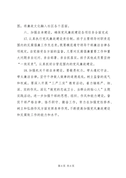 社区党风廉政建设工作报告 (2).docx