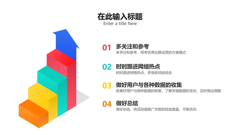 简约流程阶段4项PPT内容页