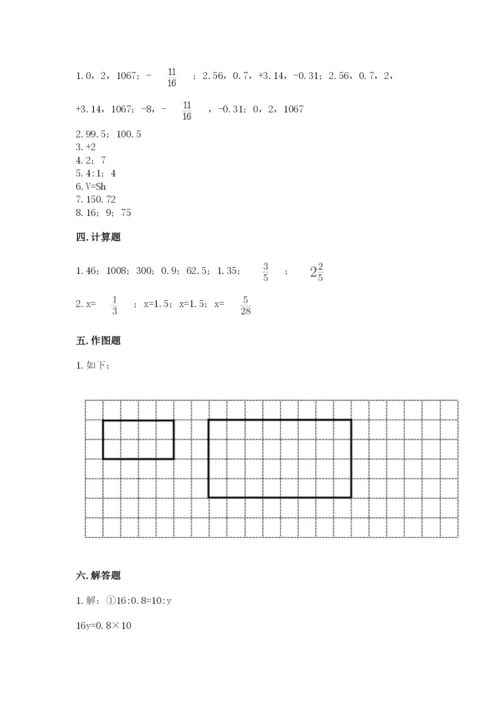 北师大版小学六年级下册数学期末综合素养测试卷附答案（预热题）.docx