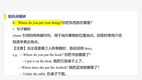 【学霸提优】Starter Unit 2  Keep Tidy! 单元复习课件 人教版（2024）英