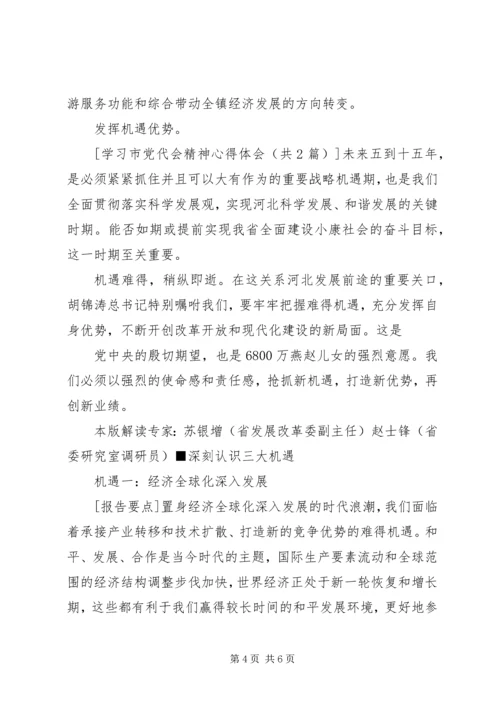 学习市党代会精神心得体会 (2).docx