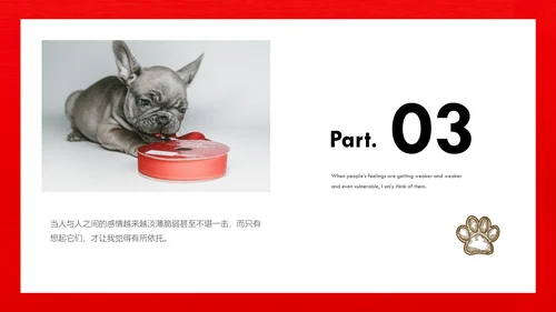 丑萌的小狗狗宠物通用PPT模板