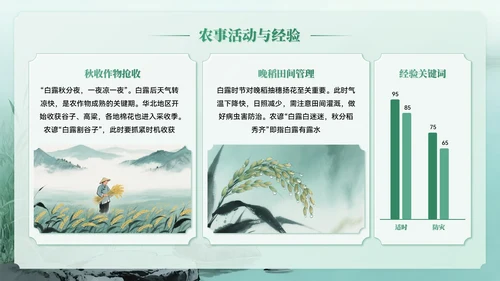 绿色系中国风白露节气介绍PPT模板