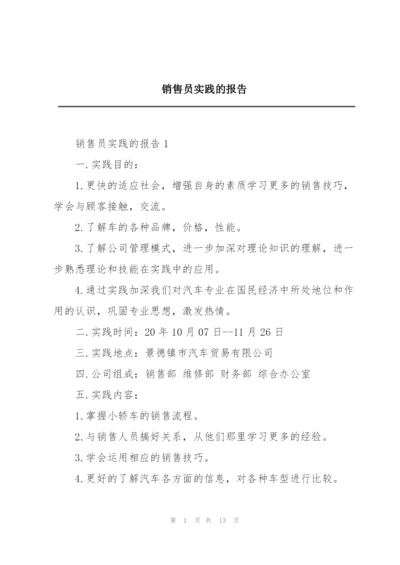 销售员实践的报告.docx