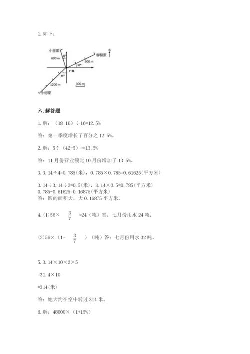 小学数学六年级上册期末模拟卷附答案【精练】.docx