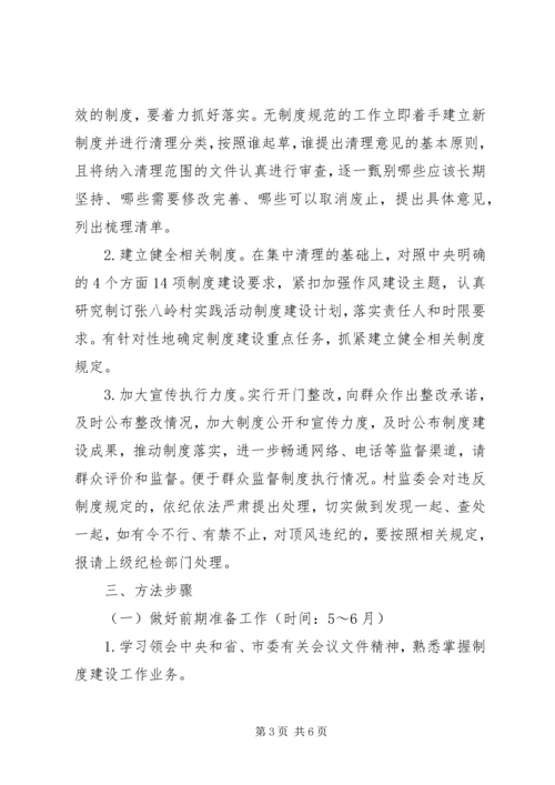 普贤村党的群众路线教育实践活动制度建设计划.docx