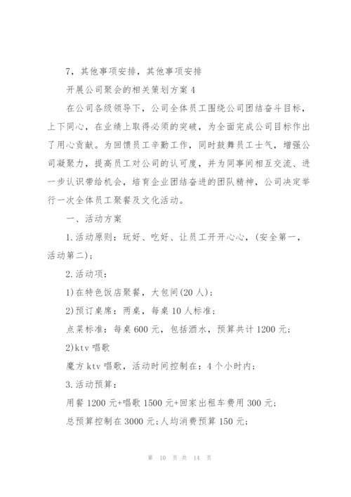 开展公司聚会的相关策划方案.docx