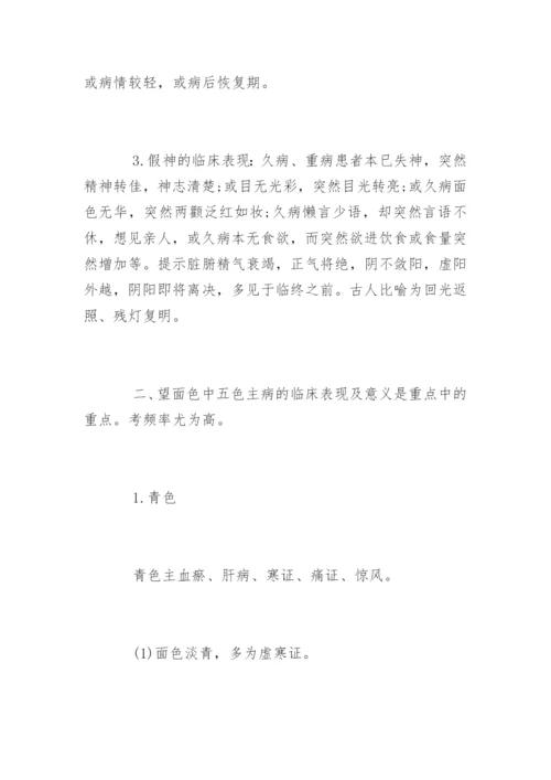 中医执业医师考试诊断学知识点总结.docx