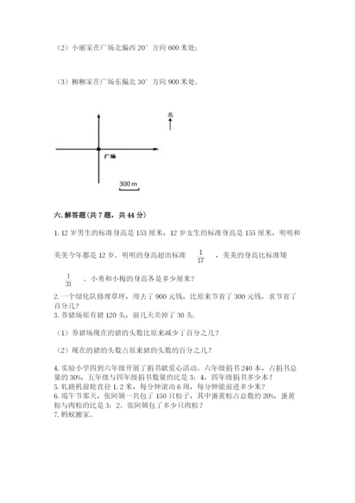 小学六年级上册数学期末测试卷带答案（黄金题型）.docx