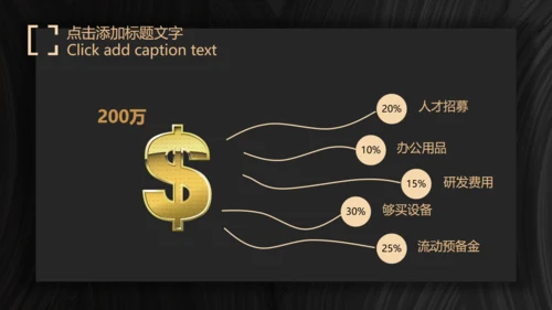 商业项目计划书暗金色实力大气通用PPT模板