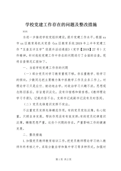 学校党建工作存在的问题及整改措施.docx