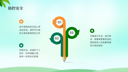 绿色水彩小清新大学生暑假安全安全教育PPT