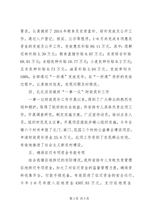 乡镇财政所半年工作总结.docx