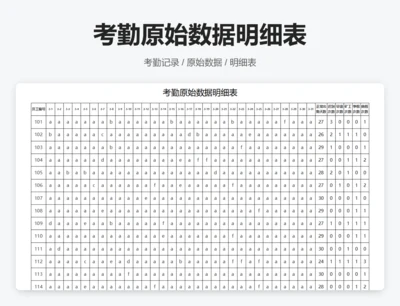 考勤原始数据表