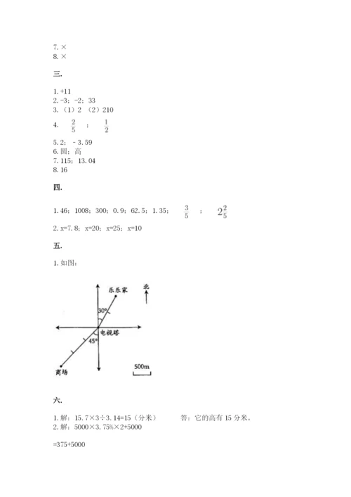 洛阳市小学数学小升初试卷附参考答案（轻巧夺冠）.docx