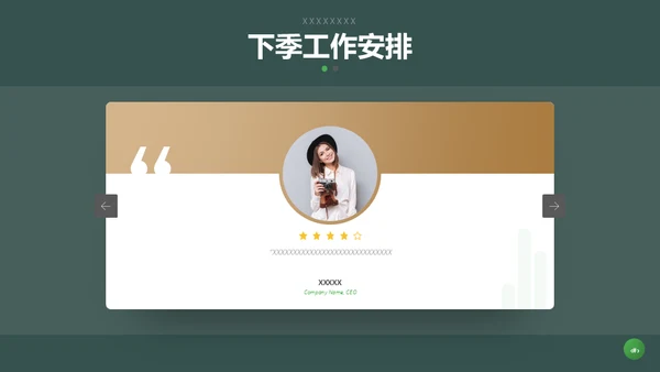 绿金色开工报告通用PPT模板