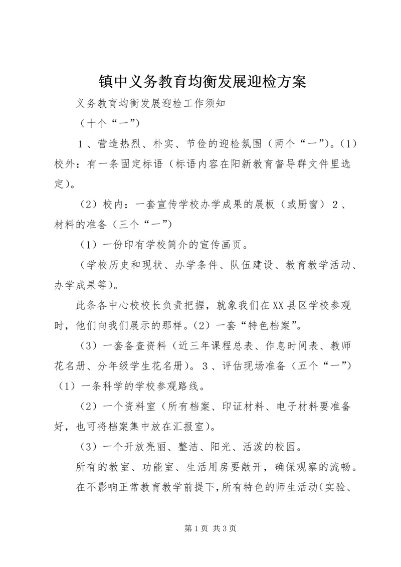 镇中义务教育均衡发展迎检方案 (5).docx