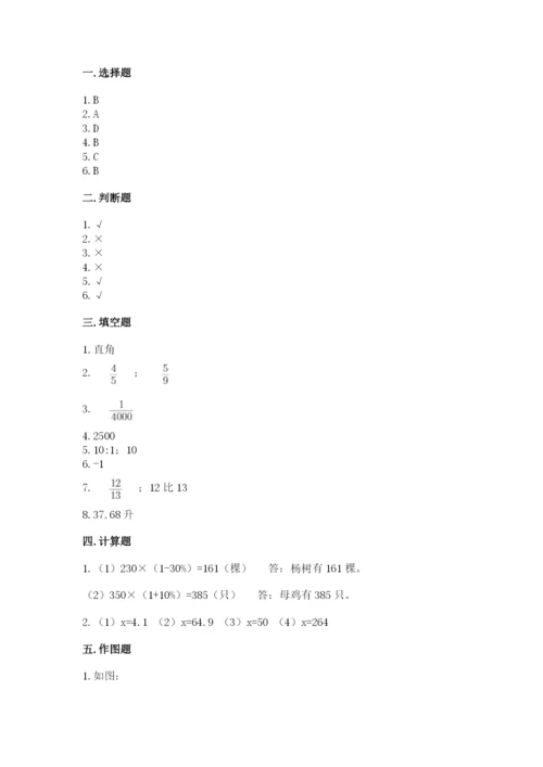 龙里县六年级下册数学期末测试卷（夺分金卷）.docx