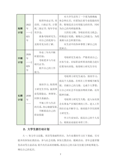 12页4400字水产专业职业生涯规划.docx