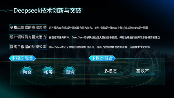 蓝色科技风deepseek应用场景技术介绍PPT