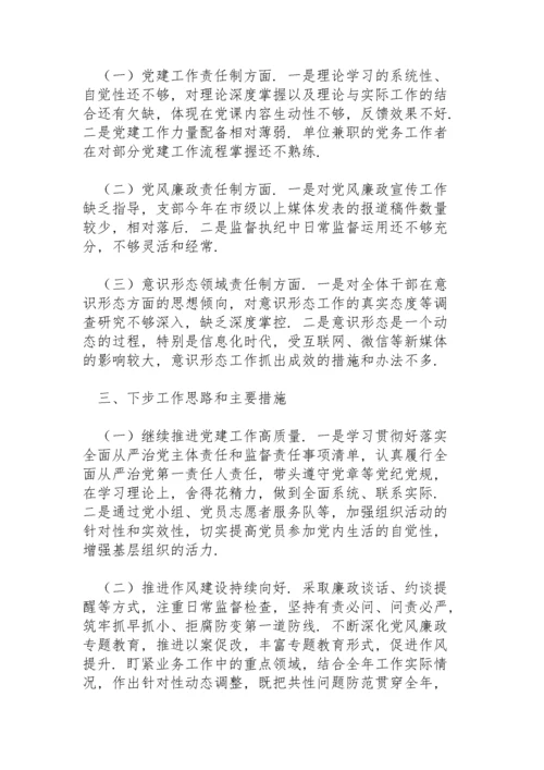 党支部书记党建工作年度述职报告.docx