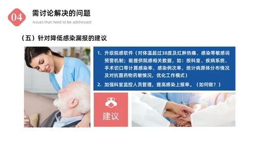 蓝色商务简约风格医院感染管理委员会会议商务通用PPT院感知识培训