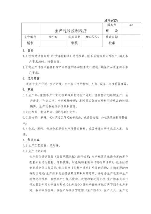 灌装食品饮料安全生产管理制度--工艺质量控制管理制度.docx