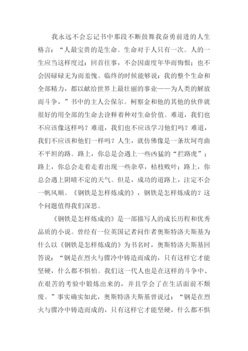 钢铁是怎么炼成的读后感-2.docx