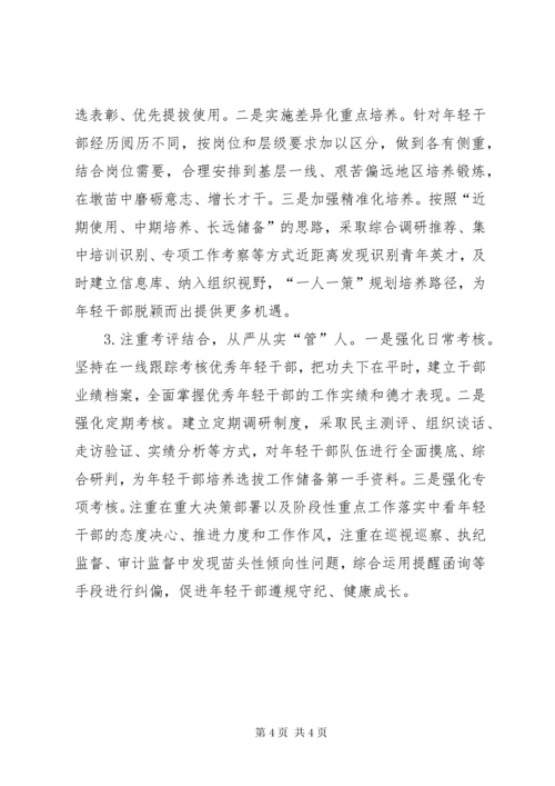 在加强年轻干部队伍建设座谈会上的讲话.docx