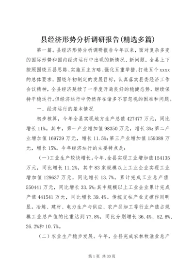 县经济形势分析调研报告(精选多篇).docx