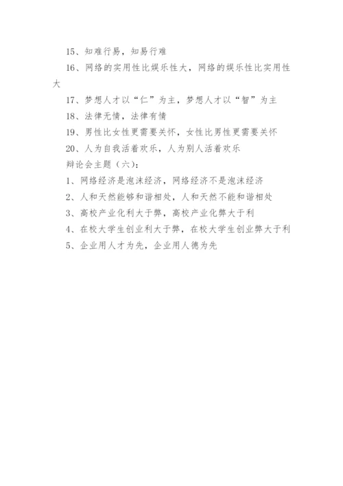 辩论会主题(精选100题).docx