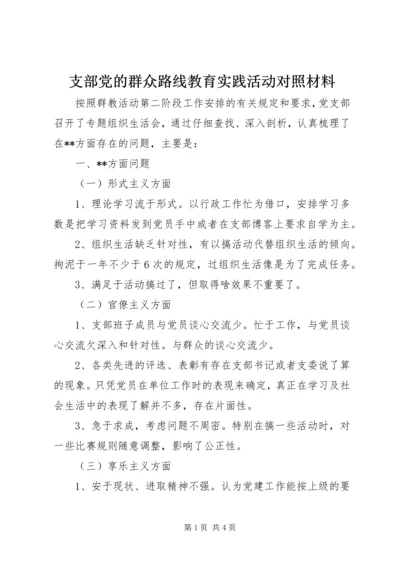 支部党的群众路线教育实践活动对照材料.docx