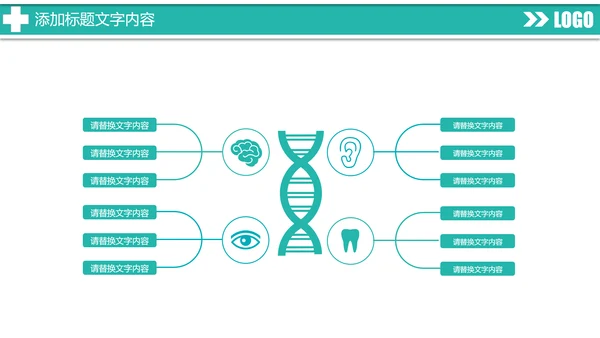 时尚扁平化医疗工作汇报医学研究PPT模板