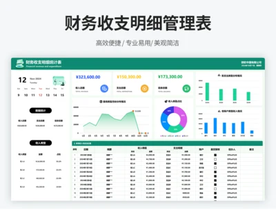 财务收支明细管理表