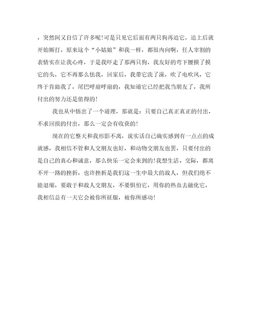 我与动物交朋友作文