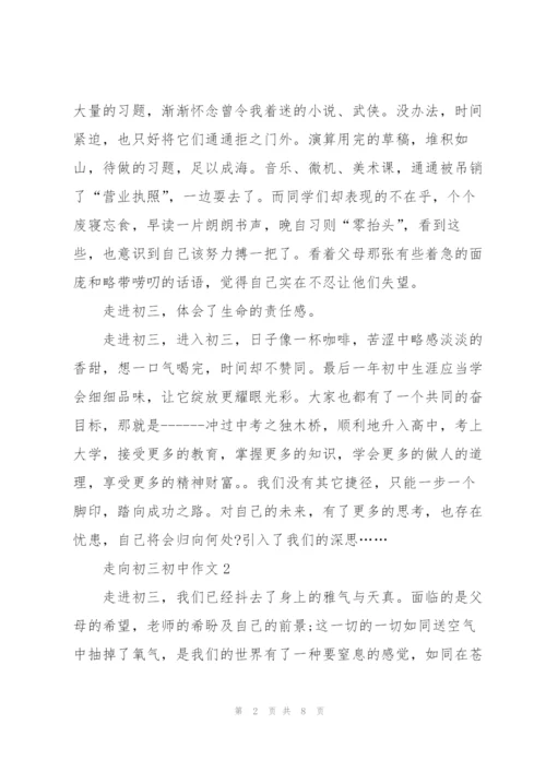 走向初三初中作文5篇.docx