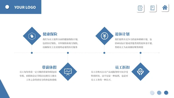 蓝色简约商务员工入职培训PPT通用模板