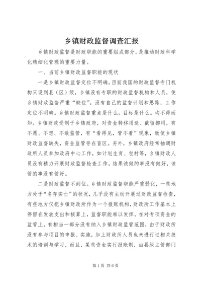 乡镇财政监督调查汇报.docx