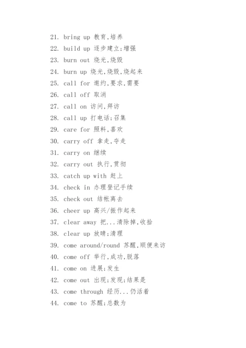 高一英语短语总结.docx